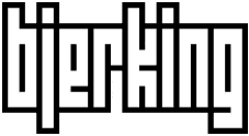 "bjerking" written in a stylised, blocky font.
