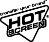 Logo with text saying "Transfer your brand" and "Hot. Screen.".
